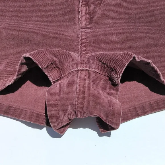 Volcom Classic Retro Mid Rise Featherwale Corduroy Yae Shorts Faded Burgundy 3 - Picture 10 of 13